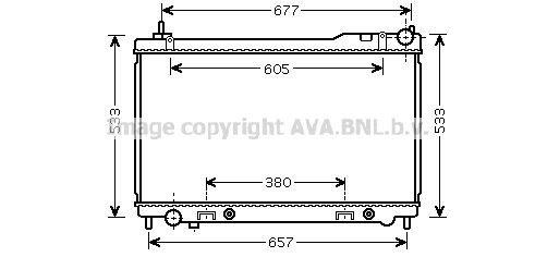 AVA QUALITY COOLING Радиатор, охлаждение двигателя DN2305